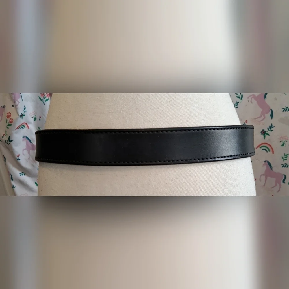 NWOT American Buffalo Leather Black Moto Western Casual Durable Work Belt 41in